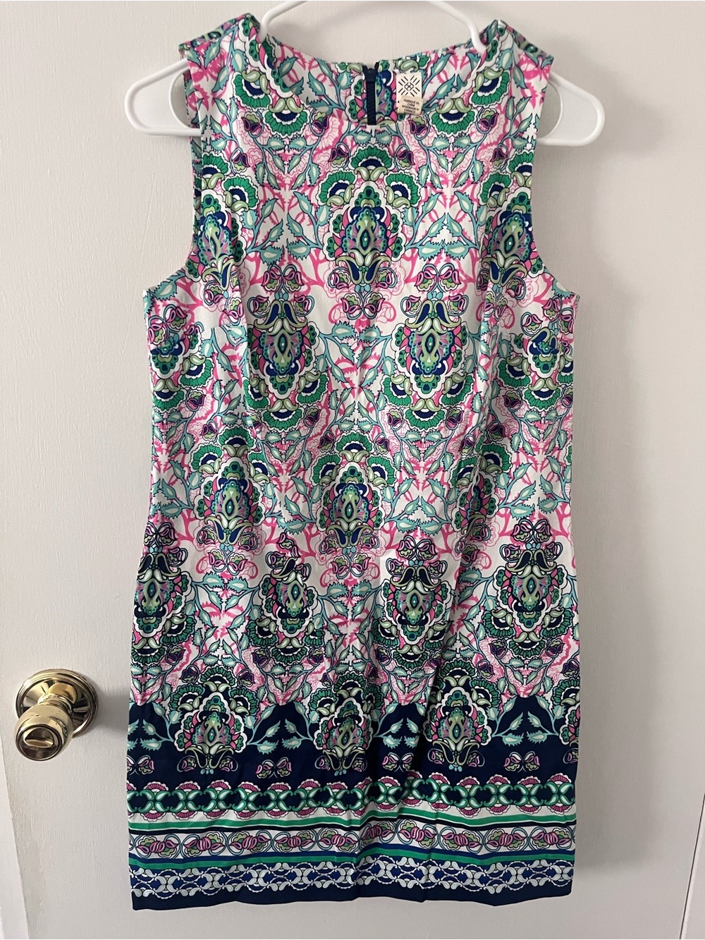 Artisan NY Paisley Floral Sun Dress Women's Size 4 Multicolor Sleeveless Shift